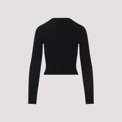 Diesel M-olina Ribbed Knit Cropped Top In Black