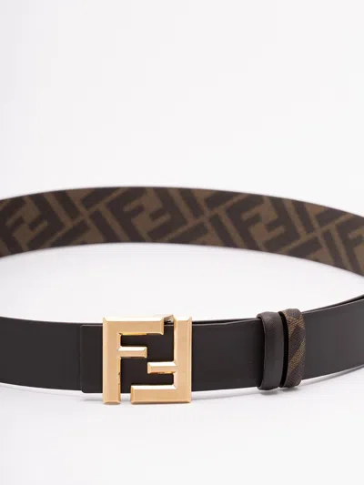 Fendi Men `ff Squared` Belt In Multi