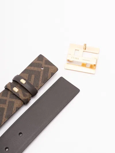 Fendi Men `ff Squared` Belt In Multi