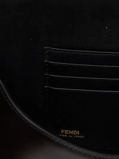 Fendi Chain Wallet Gold-tone Hardware In Black
