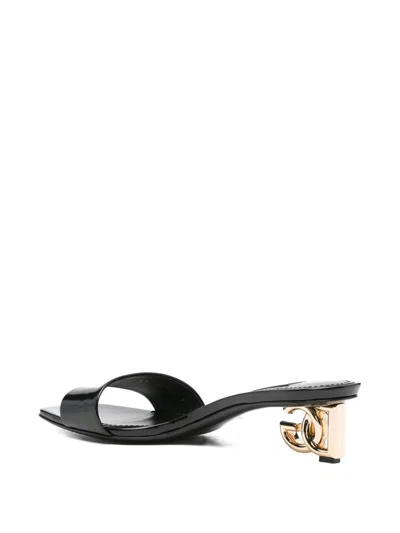 Dolce & Gabbana Keira Pop Dg Cross Sandal In Black