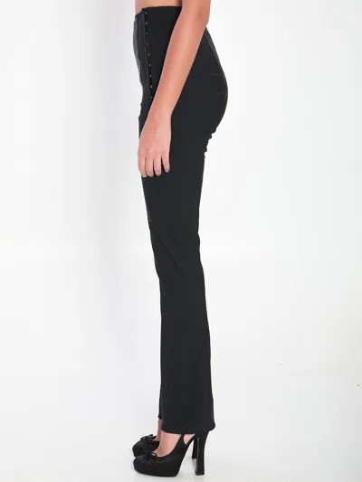 Dolce & Gabbana Leggings In Stretch Satin In Black