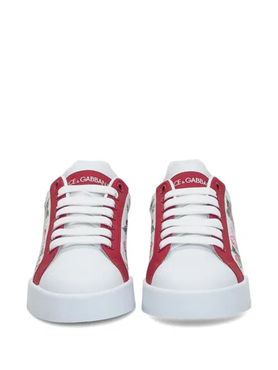 Dolce & Gabbana Port.light Strobel Sneakers In White