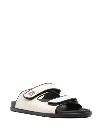 Dolce & Gabbana Cotton-linen Slides In White
