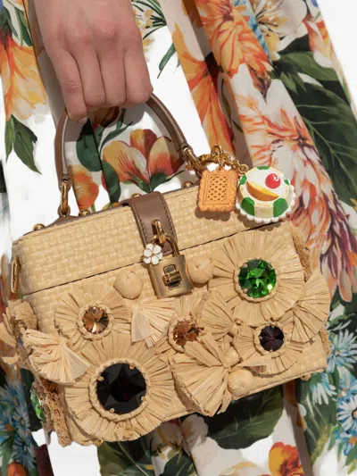 Dolce & Gabbana Sicily Cassata Keychain Charm In Gold