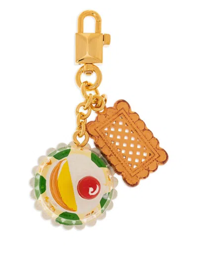 Dolce & Gabbana Sicily Cassata Keychain Charm In Gold