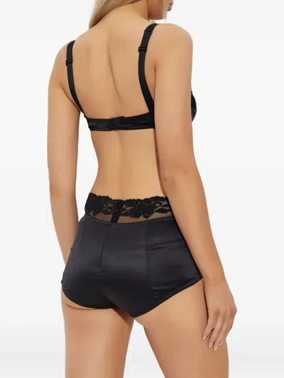 Dolce & Gabbana Tulle And Satin Briefs Clothing In Black
