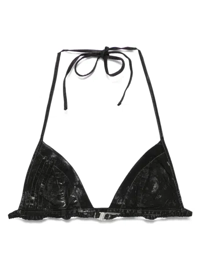Drkshdw Overdyed Denim Bra In Black
