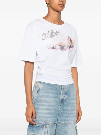 Dsquared2 Logo Cotton T Shirt In White
