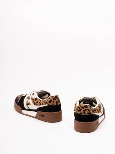 Fendi Low-top Platform In Multicolor Cavallino Calfskin And Suede In Multi