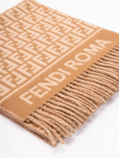 Fendi `ff` Scarf In Brown
