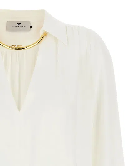 Elisabetta Franchi Blouse With Detachable Necklace In Multi