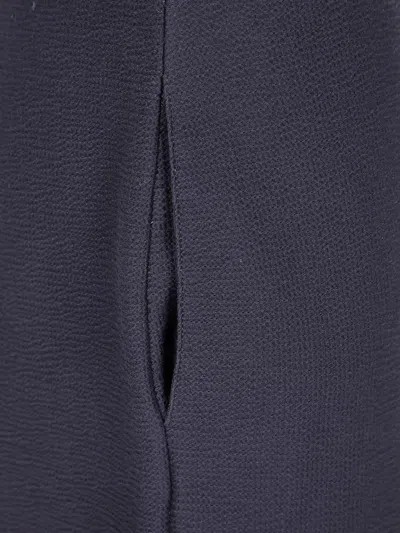 Emporio Armani High-rise Wide-leg Cotton-blend Trousers In Black