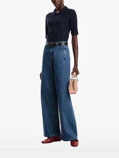 Emporio Armani Short Sleeve Polo Neck In Blue