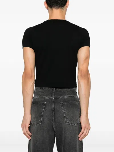 Extreme Cashmere Black Crew Neck T-shirt In Black
