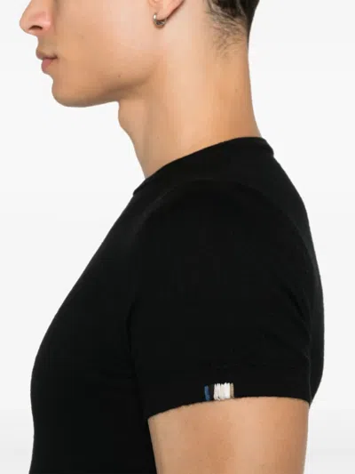 Extreme Cashmere Black Crew Neck T-shirt In Black