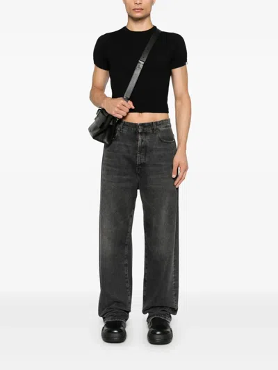 Extreme Cashmere Black Crew Neck T-shirt In Black