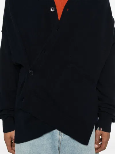 Extreme Cashmere Wool Cardigan In Black