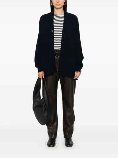Extreme Cashmere Wool Cardigan In Black
