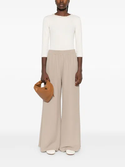 Fabiana Filippi Beige Wide-leg Trousers In Neutral