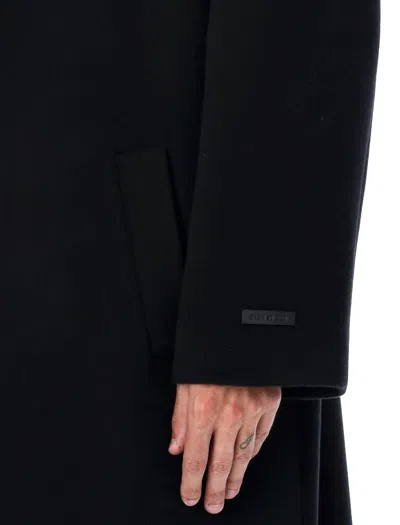 Fear Of God Melton Wool Relaxed Coat In Black