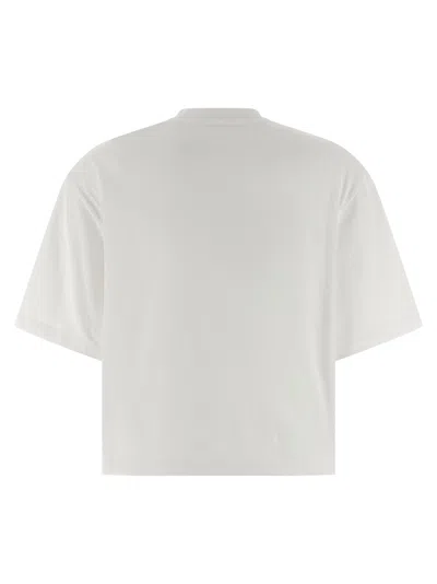 Ferragamo T-shirt With Floral Detail And Tassels In White