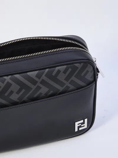 Fendi Adjustable Detachable Shoulder Strap Camera Case In Black