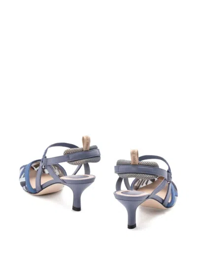Fendi Dnu Inv  Ff Colibri Lite Medium Mesh & Leather Slingback Mule In Multi