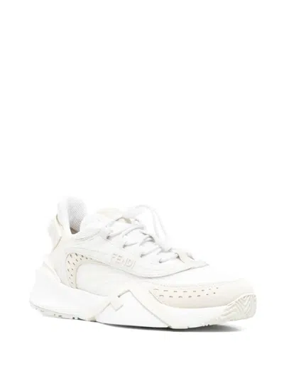 Fendi Flow Sneakers In White