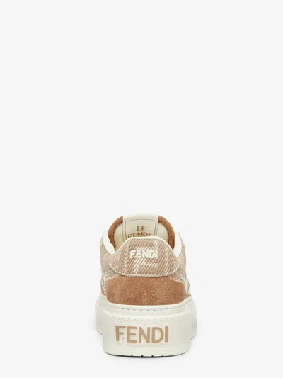 Fendi Match Sneakers In Brown