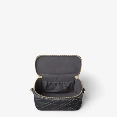 Fendi Vanity Nappa Leather Bag With Ff Motif In Black