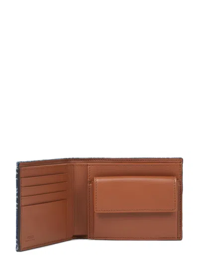 Fendi Ff Bi-fold Wallet In Blue