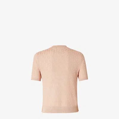 Fendi Ff Cotton And Viscose Sweater In Pink