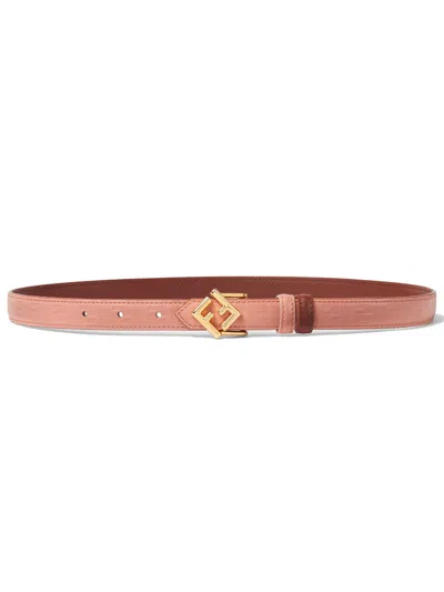 Fendi Ff Diamonds Belt In Brown