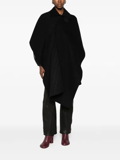 Fendi Women Ff Wool Coat In Black