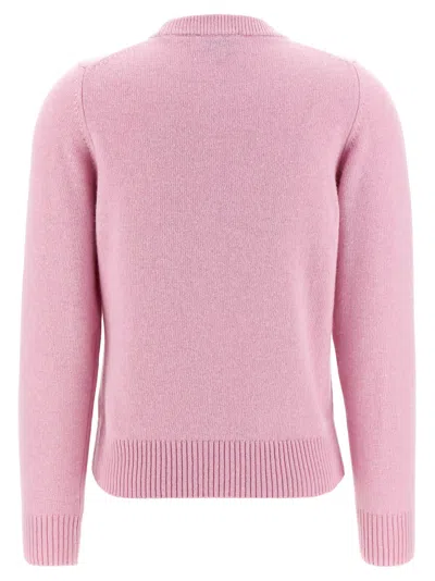 Ganni Poodle Pink Crewneck Jumper In Pink