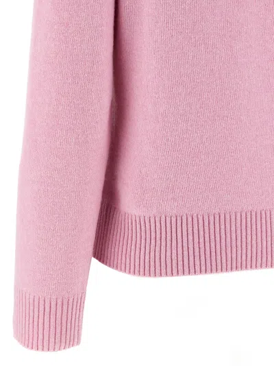 Ganni Poodle Pink Crewneck Jumper In Pink