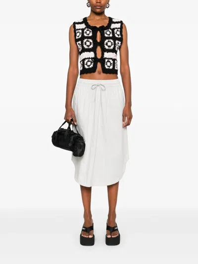 Ganni Crochet Vest In Black
