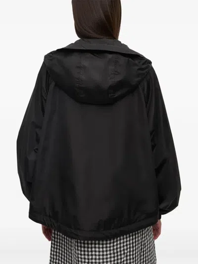Ganni Nylon Blouson Jacket In Black
