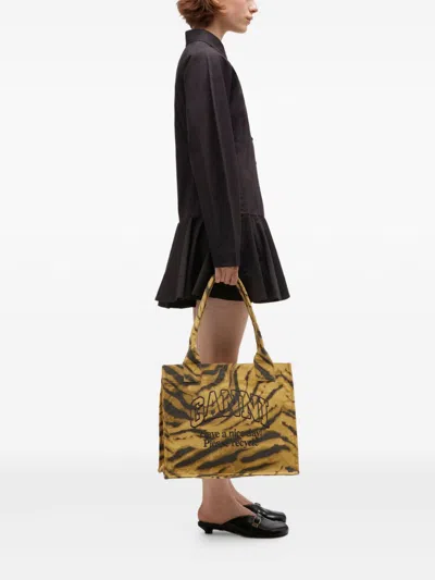 Ganni Large Tote Bag Made From Recycled Cotton