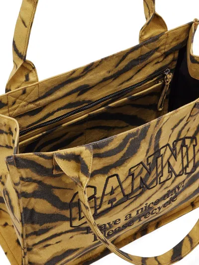 Ganni Large Tote Bag Made From Recycled Cotton
