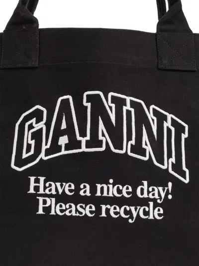 Ganni Women Recycled Cotton Xxl Tote Bag