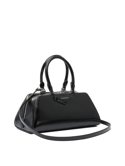 Givenchy Women Antigona East West Small Leather Shoulder Bag In Black
