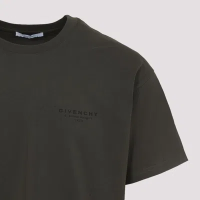 Givenchy Cotton T-shirt With Logo Print In Gray