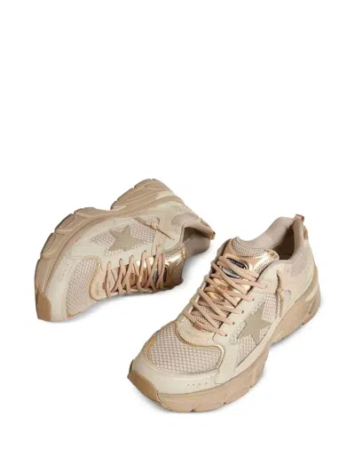 Golden Goose Net Leather And Suede Sneakers With Star Detail In Multi