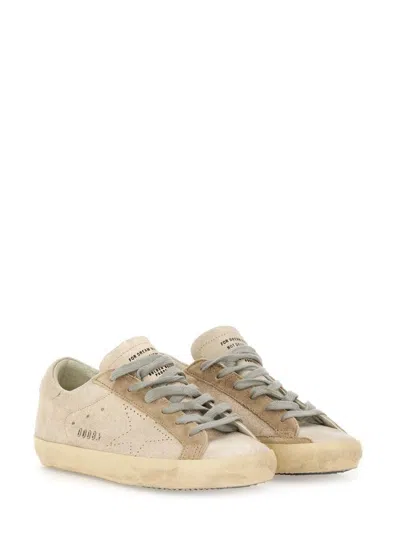 Golden Goose Beige Leather Sneakers In Multi