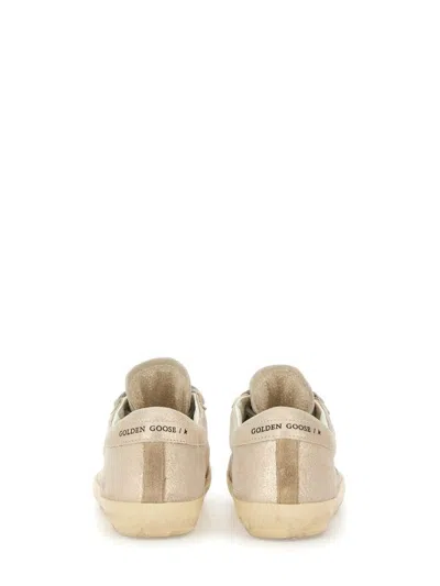 Golden Goose Beige Leather Sneakers In Multi