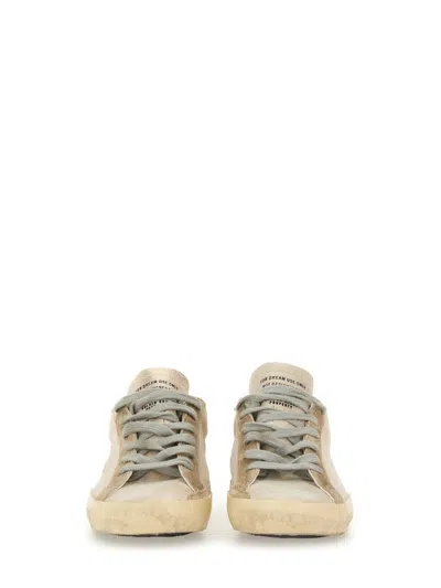Golden Goose Beige Leather Sneakers In Multi