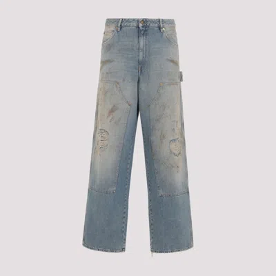 Golden Goose Deluxe Brand Men Marley Painter Cotton Jeans In Blue
