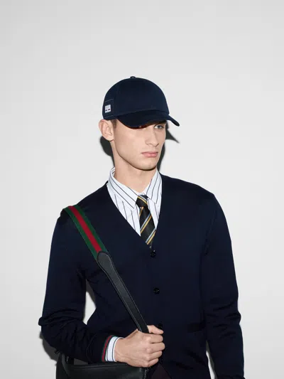 Gucci Baseball Cap In Cotton Fabric In Black